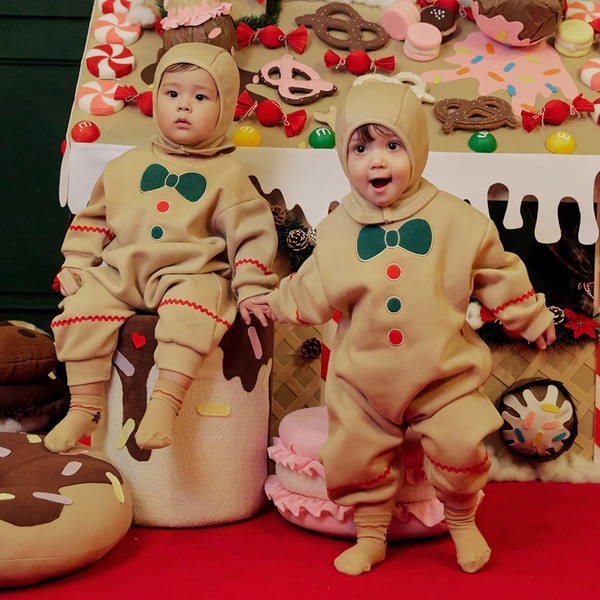 【LITTLE TINI】★Cookie Man Rompers Set 薑餅人 連身服